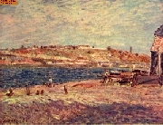 Dorf am Ufer der Seine nach Sisley